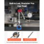 VEVOR-klokindicator met magnetische standaard, magnetische basis, nauwkeurigheid 0,03 mm, bereik 0-25,4 mm, klokindicatorhouder, professioneel voor machine-instelling, meting van smalle oppervlakken, gemakkelijk af te lezen