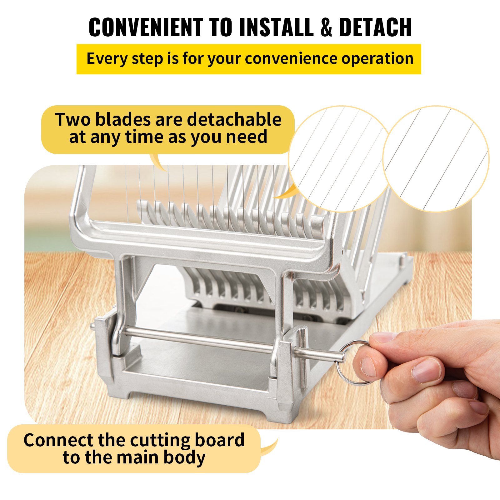 Vevor Kaassnijder Draad Draad Kaasschaaf 33x18,5x17,5cm Kaassnijder Botersnijder