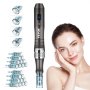 VEVOR Professional Microneedling Pen, Electric Derma Pen with 20PCS Disposable Cartridges, 6 Variable Speed Skin Care Beauty Device with LCD Display and 0-2.5mm Adjustable Needle Length