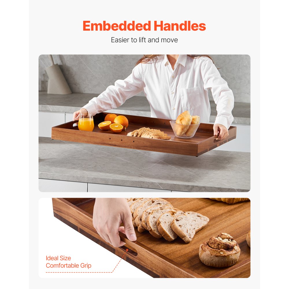 VEVOR Pasta Board Fornuishoes Fornuishoes voor gasbrander en elektrisch fornuis, Acacia houten fornuishoes met geïntegreerde handgrepen, Keukengootsteenhoes voor werkblad en dienblad