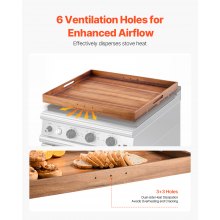 VEVOR Pasta Board Fornuishoes Acacia Houten Bovendeksel Keuken Elektrisch Gasfornuis