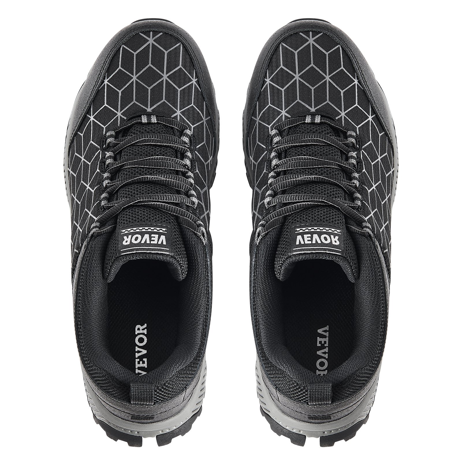 VEVOR Heren Veiligheidsschoenen, EU Maat 41.5, Werkschoenen met Gevoerde Neus, Sportieve Werkschoenen, Onverwoestbare Veiligheidssneakers, voor Industrie en Bouw, Zwart