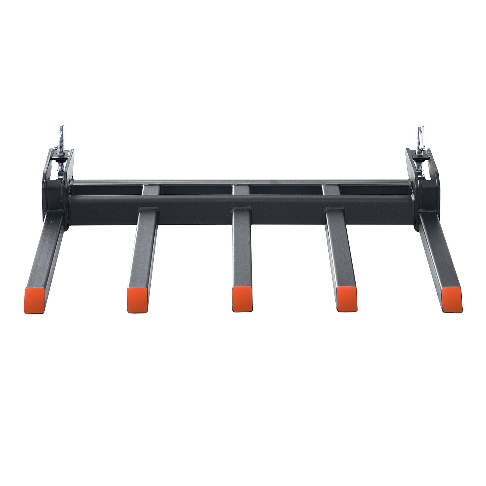 VEVOR Clamp on Debris Forks to 48" Bucket, 2600 lbs Capacity Heavy Duty Clamp on Pallet Forks Bucket Attachments, Fit for Loader Bucket Skidsteer Tractor to Clean up Fallen Limbs Debris or Yard Wwaste