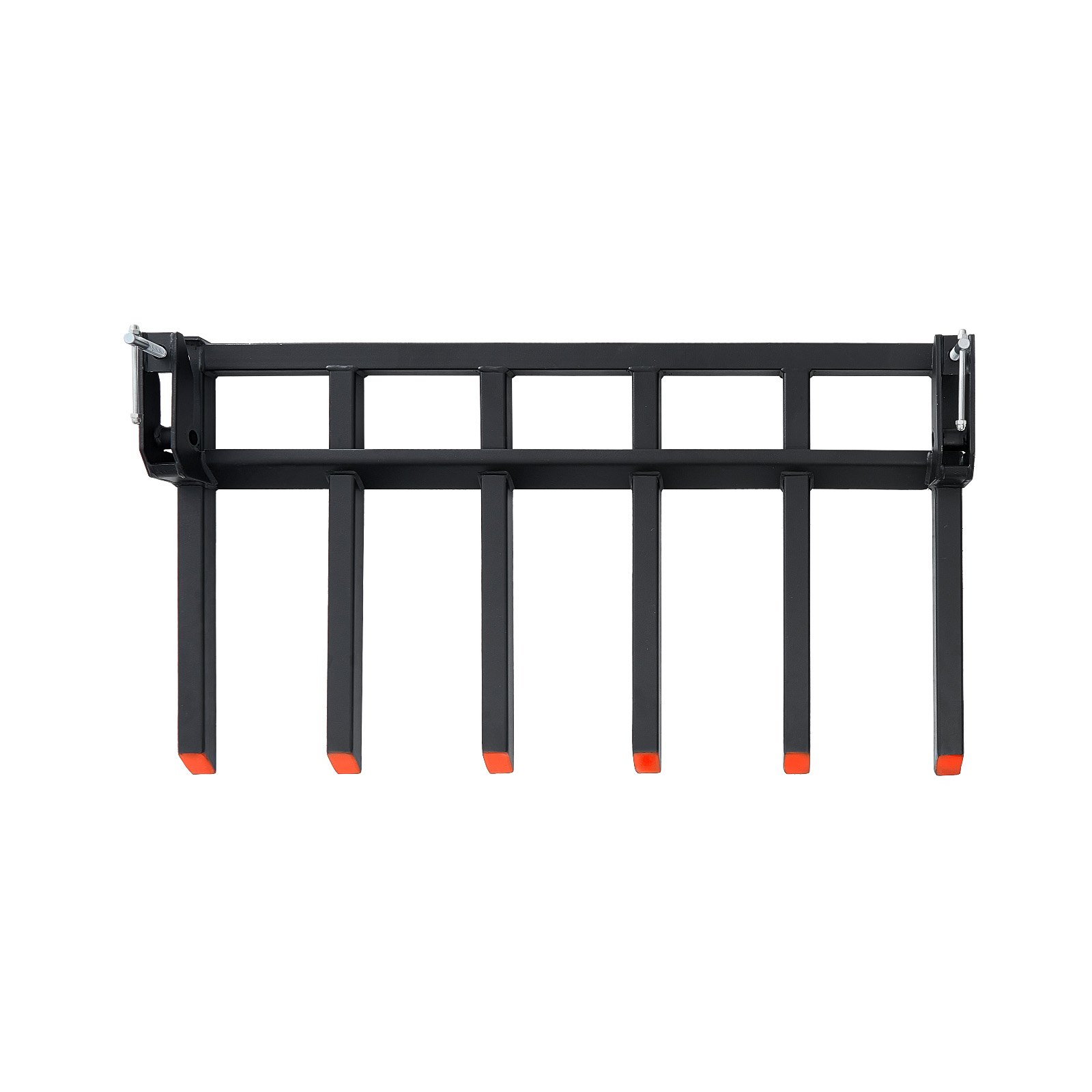 VEVOR Clamp on Debris Forks to 60" Bucket, 4560 lbs Capacity Heavy Duty Clamp on Pallet Forks Bucket Attachments, Fit for Loader Bucket Skidsteer Tractor to Clean up Fallen Limbs Debris or Yard Wwaste
