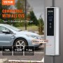 VEVOR Type2 EV charging cable 16A 3.68kW (single-phase)/11kW (three-phase) electric car charger IP66 wallbox 7.5m cable charging cable 4 levels of current adjustment (16A/13A/10A/8A) charger CEE 16 plug