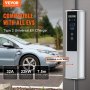 VEVOR Type2 EV charging cable for electric vehicle 32A charger with CEE 32 plug wallbox 7.36kW (single-phase)/22kW (three-phase) 7.5m charging cable EV charging station 4 levels of current adjustment (16A/20A/24A/32A)