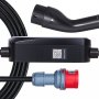 VEVOR Mobiele Wallbox, 11 kW 16 A, Type 2 Laadstation, Draagbare 3-fasenlader met 8 m laadkabel, CEE16-stekker, LCD-scherm, IP66-besturingseenheid, Voeding voor elektrische voertuigen