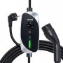 VEVOR Mobile Wallbox, 3,6 kW, 16 A, Type 2 laadstation, eenfasige lader met 6 m laadkabel, Schuko-stekker (16 A), LCD-display, IP66-besturingseenheid, voeding voor elektrische voertuigen