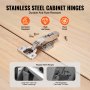 VEVOR Cabinet Hinges, 40 Packs Full Overlay Kitchen Cabinet Door Hinges, 100 Degree Opening Angel Soft Close Concealed Cupboard Hinges for Framed + Frameless Cabinet Type, with Mounting Screws