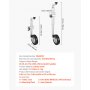 VEVOR steunwiel, draagvermogen tot 150 kg, neuswiel in hoogte verstelbaar van 550–780 mm, aanhangerwiel, aanhangersteun met enkel wiel en ergonomische handgreep, geschikt voor aanhangers, caravans en boten.