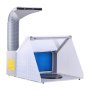 VEVOR Airbrush Spuitcabine, Airbrush Verfspuitcabine Set 4 m³/min, met LED-verlichting, Afzuigventilator en Afzuigverlengslang, voor het beschilderen van modellen, kunst, knutselen, modeltaarten