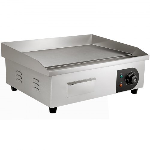 VEVOR gastronomy elektrische bakplaat 1600W RVS 54x30x1cm