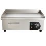 VEVOR 1600 W elektrische bakplaat 40 x 300 x 10 mm, roestvrij staal + ijzeren grillplaat 542 x 430 x 220 mm met borstels en schep, commerciële bakplaat elektrische grill professionele plancha grill