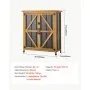 VEVOR Outdoor Storage Shed, 33.86" x 37.4" Wood & Metal Garden Tool Shed with Lockable Doors & Sloped Roof, Waterproof Outside Storage Cabinet with Shelf & Floor for Backyard Patio Lawn, Black/Brown