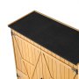 VEVOR Houten Tuinschuur, Gereedschapsschuur met Afsluitbare Deuren & Schuin Dak, Tuinschuur incl. Planken & Vloer, Gereedschapsschuur, Gereedschapskast voor Terras, Tuin, Gazon, 121x43x162,5 cm