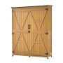 VEVOR Houten Tuinschuur, Gereedschapsschuur met Afsluitbare Deuren & Schuin Dak, Tuinschuur incl. Planken & Vloer, Gereedschapsschuur, Gereedschapskast voor Terras, Tuin, Gazon, 121x43x162,5 cm