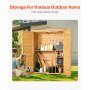 VEVOR Outdoor Storage Shed, Large Wooden Outside Storage Cabinet with Waterproof Roof and Metal Frame, Double Lockable Doors Garden Tool Shed Storage House Cabinet with Shelves & Floor, 55"x67.5"