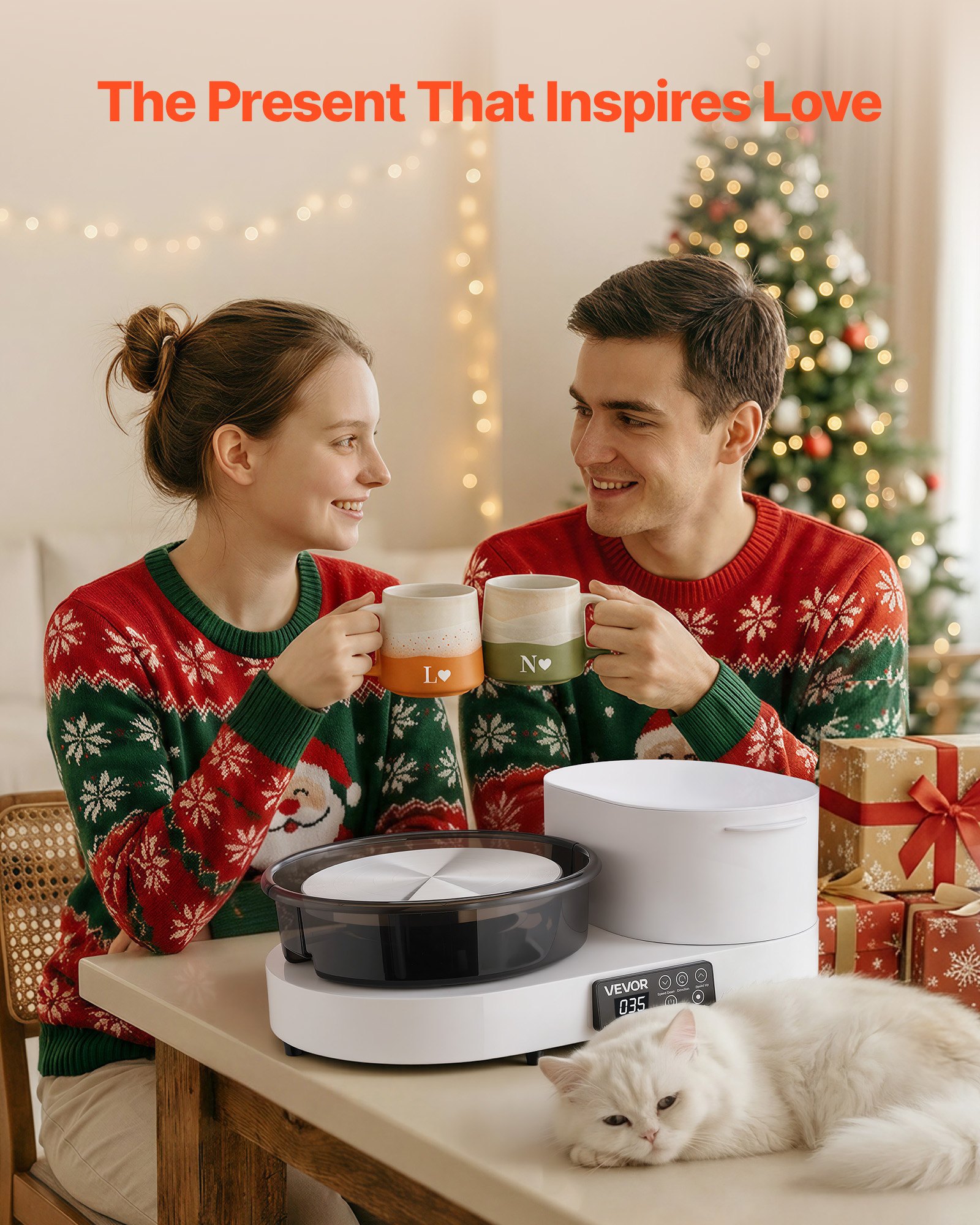 VEVOR elektrische pottenbakkersschijf 450W, draaiplateau 28 cm, pottenbakkersmachine met voetpedaal en instelbare snelheid van 30-300 tpm en gereedschapskist, ideaal voor beginners die zelf klei willen bewerken, wit