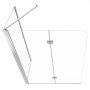 VEVOR Douchescherm voor Badkuip 70/120x140 cm Semi-frameloos 6 mm Zilver, Opvouwbaar Badkuipscherm, Twee Panelen, Helder Veiligheidsglas, Nano-coating, 180° Opvouwbaar, 1 Vast & 2 Opvouwbare Panelen, Zilver