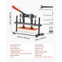 VEVOR Lederponsmachine 260x120 mm Ledersnijmachine Gatenponsmachine, Handpers voor het reliëf maken en ponsen van leer, stof, papier en siliconen 1,5 t Druk 12 mm Slag Stalen constructie Twee geleideassen