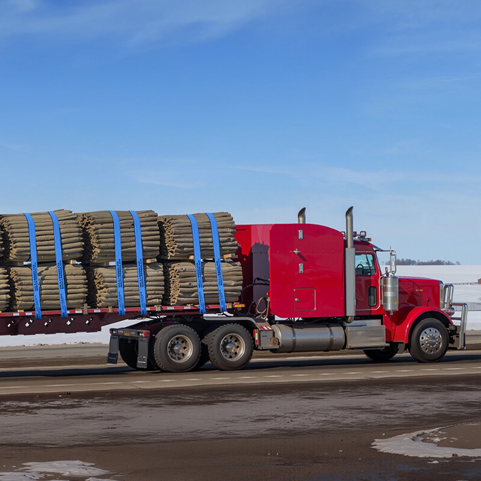 VEVOR Lierriemen, 10 cm x 9 meter, draagvermogen 2725 kg, breeksterkte 8280 kg, vrachtwagenriemen met platte haak, voor aanhangwagens, boerderijen, reddingsacties en boombeschermers, blauw (10-pack)