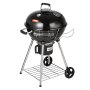 VEVOR Kettle houtskoolgrill kogelgrill 56 cm draagbaar, barbecue kogelgrill met deksel, asbak picknickgrill met groot grilloppervlak, houtskool, zwart, 63 x 82 x 88 cm houtskool ronde grill reizen