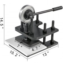 VEVOR Leersnijmachine Reliëfmachines Handmatig 180 x 120 mm Lederen Logoprinter