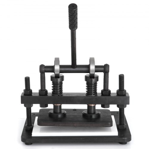 VEVOR Leersnijmachine, 25,9 x 15 cm, handmatige reliëfplaat, 1,2 cm drukslag, dubbele geleidingsas, reliëfmachine voor leer, voor verschillende materialen