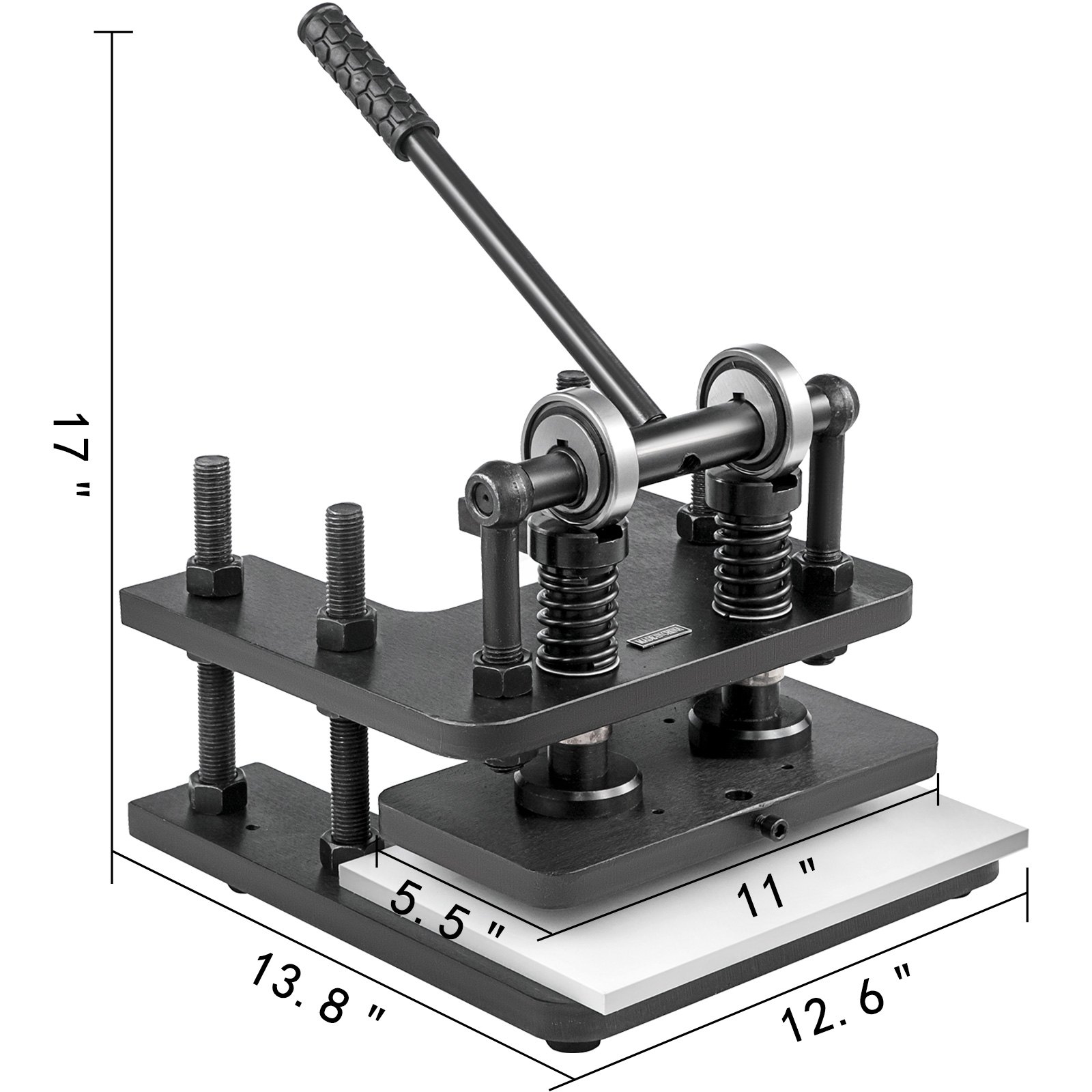 Lederen snijmachine Embossingmachines voor verschillende materialen Handleiding 28*14CM lederen logoprinter