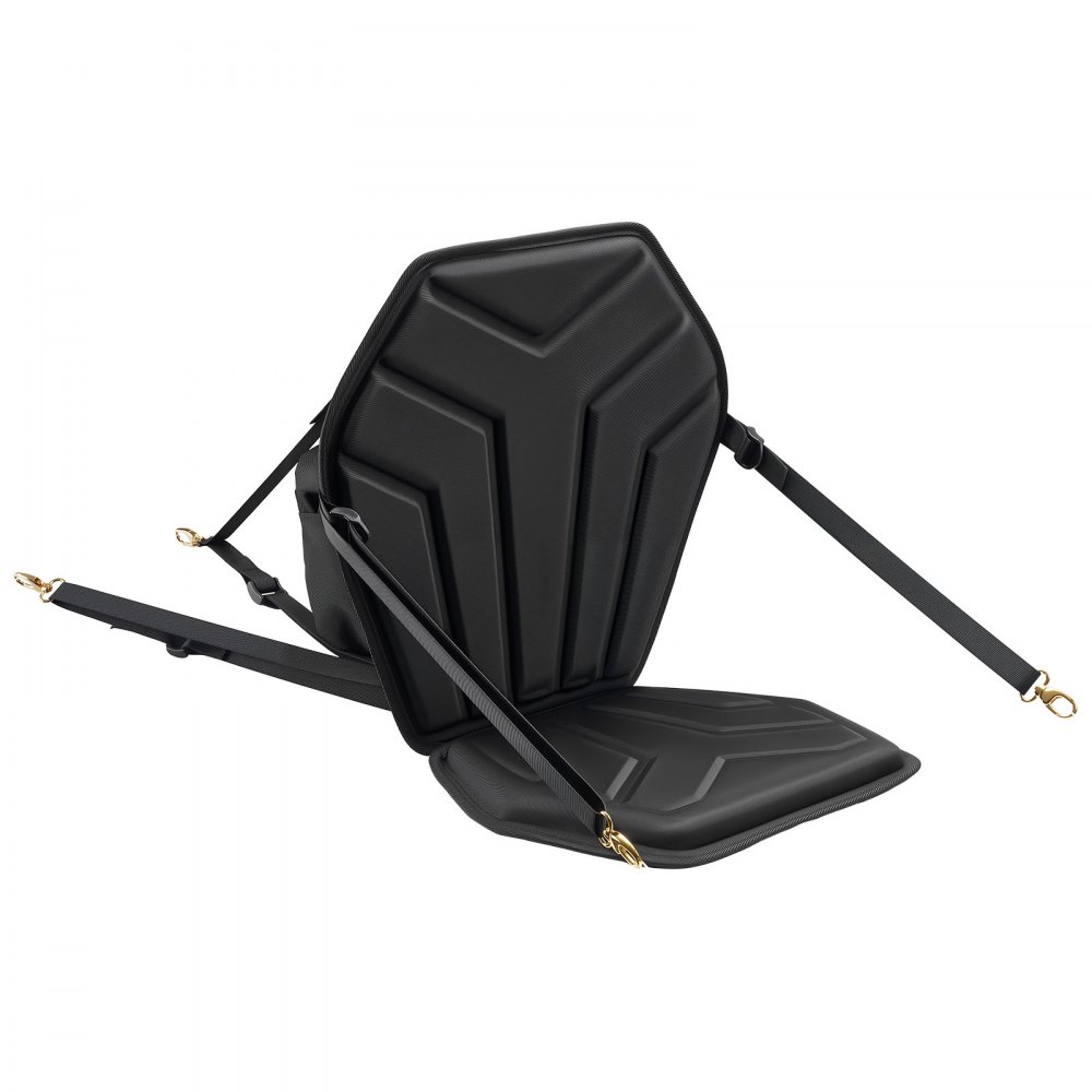 VEVOR 1 x Kajakstoel 31 mm dik, gewatteerde stoel voor paddleboard, bootstoel met rugleuning, opbergtas, verstelbare riemen en zeshoekig zitkussen voor SUP, kano, visboot