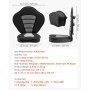 VEVOR 1 x Kajakstoel 65 mm dik, gewatteerde stoel voor stand-up paddleboard, bootstoel met rugleuning, opbergtas en verstelbare riemen voor SUP, kano, visboot, opblaasbare kajak