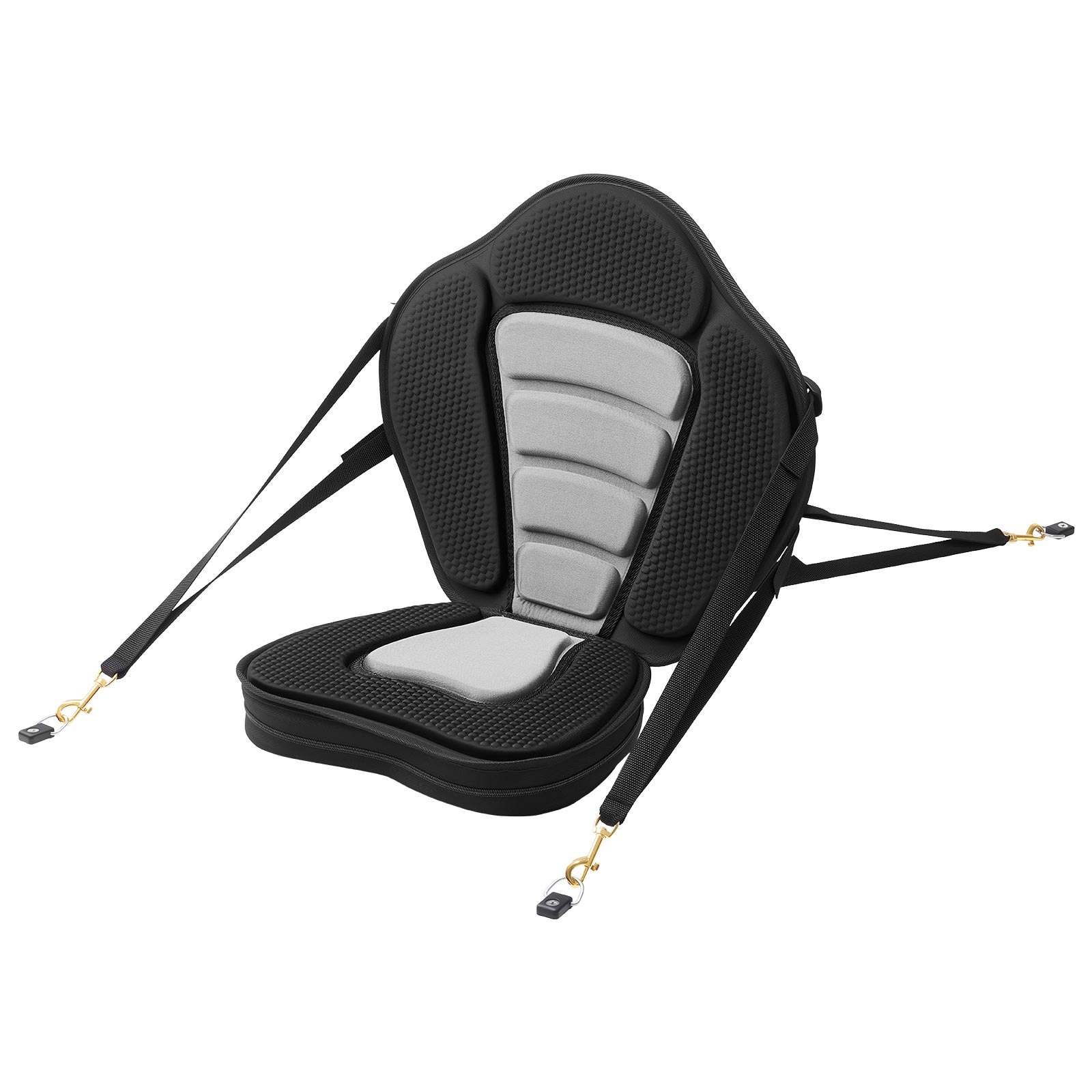 VEVOR 1 x Kajakstoel 65 mm dik, gewatteerde stoel voor stand-up paddleboard, bootstoel met rugleuning, opbergtas en verstelbare riemen voor SUP, kano, visboot, opblaasbare kajak