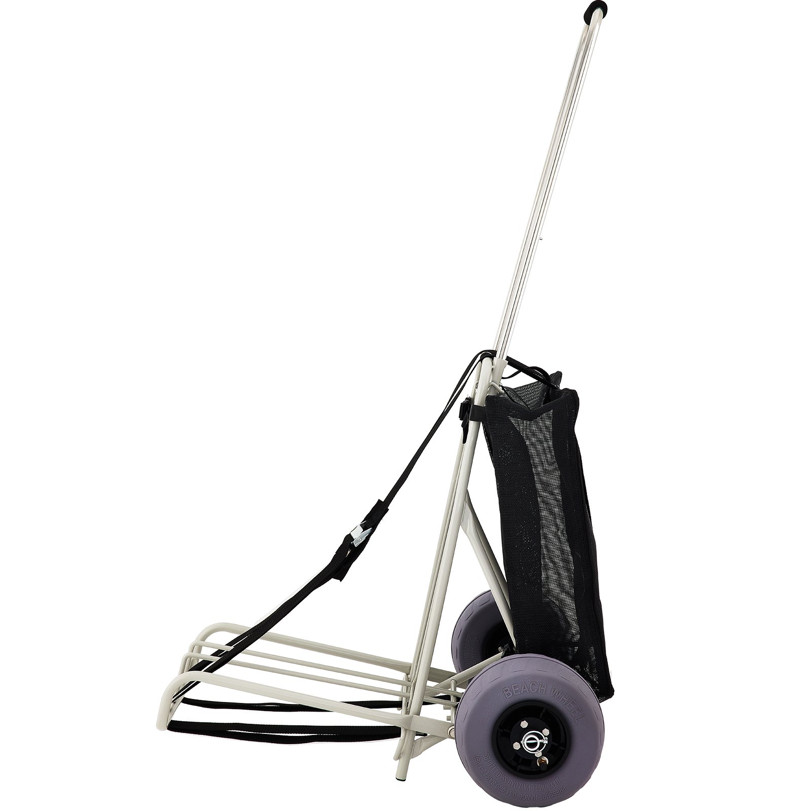 VEVOR handkar tuinwagen strandwagen uitrustingswagen transportwagen 75 tot 125 cm verstelbare handgreep handwagen 75 kg draagvermogen 35,6 x 37,3 cm ideaal voor gazons, tuinen, stranden enz.