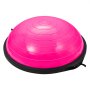 VEVOR Halve Oefenbal Trainer, 66 cm Balansbal Trainer, Draagvermogen 680 kg Stabiliteitsbal, Yogabal met Weerstandsbanden en Voetpomp, Yogabal Kracht Fitnessbal voor in de Home Gym, Roze