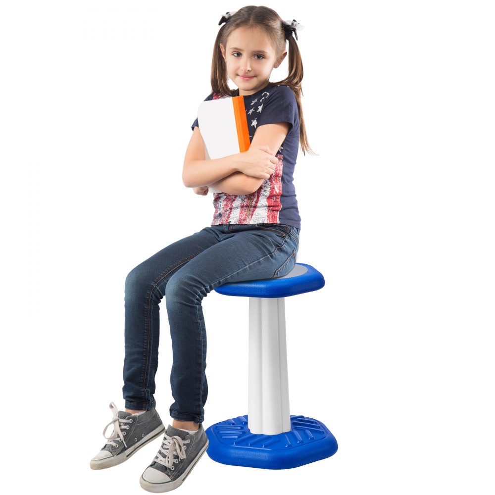 VEVOR Kids Wobble Chair Active Chair with Sponge Cushion for Age 7-14 Blue