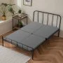 VEVOR Bunkie Boards voor eenpersoonsbedden 1900x950x38 mm, 2-delig, Bunkie Board voor lattenbodem, bedondersteunende latten met 200D Oxford-stof, houten matrastopper, matrasbodem, grijs