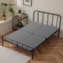 VEVOR Bunkie Board Bed Board voor Tweepersoonsbedden (1900 x 1330 x 38 mm) met 200D Oxford-stof, houten matrastopper voor Tweepersoonsbedden, eenvoudig te installeren ondermatrasondersteuning, 2-delig grijs