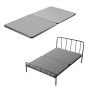 VEVOR Twin Size Bunkie Board, 38 mm Bed Board Slats with 200D Oxford Cloth, Wooden Mattress Support for Twin Size Bed, Easy Assembly Support under Mattress, 2 Piece, Gray
