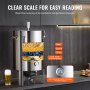 VEVOR beer brew fermentor with clear scale and temperature gauge for fermentation of beer, wine, and spirits.