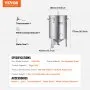 VEVOR Bierbrouwsysteem Bierbrouwapparaat Ketel van roestvrij staal 60 L Biergistvat, brouwemmergistvat voor brouwen, thuisbrouwaccessoires met voetstuk, Ketel, soeppan inclusief deksel, handvat, ventiel, kraan