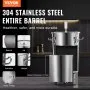VEVOR bierbrouwsysteem bierbrouwapparaat roestvrij staal 30 L biervergister, brouwemmer vergister voor brouwen, thuisbrouwaccessoires met basis, ketelvoorraadpot inclusief deksel, handvat, klep, kraan