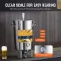 VEVOR bierbrouwsysteem bierbrouwapparaat roestvrij staal 30 L biervergister, brouwemmer vergister voor brouwen, thuisbrouwaccessoires met basis, ketelvoorraadpot inclusief deksel, handvat, klep, kraan