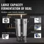 VEVOR bierbrouwsysteem bierbrouwapparaat roestvrij staal 30 L biervergister, brouwemmer vergister voor brouwen, thuisbrouwaccessoires met basis, ketelvoorraadpot inclusief deksel, handvat, klep, kraan
