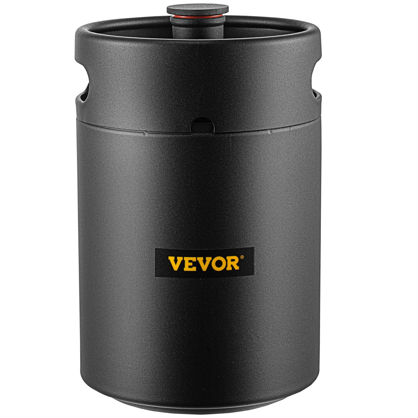 VEVOR Beer Growler Tap System, 170Oz Mini Keg, 5L Pressurized Beer Growler, 304 Stainless Steel Mini Keg Growler, Comes with Dual Pressure Display CO2 Regulator Faucet 20" Beer Hose Relief Ring, Black