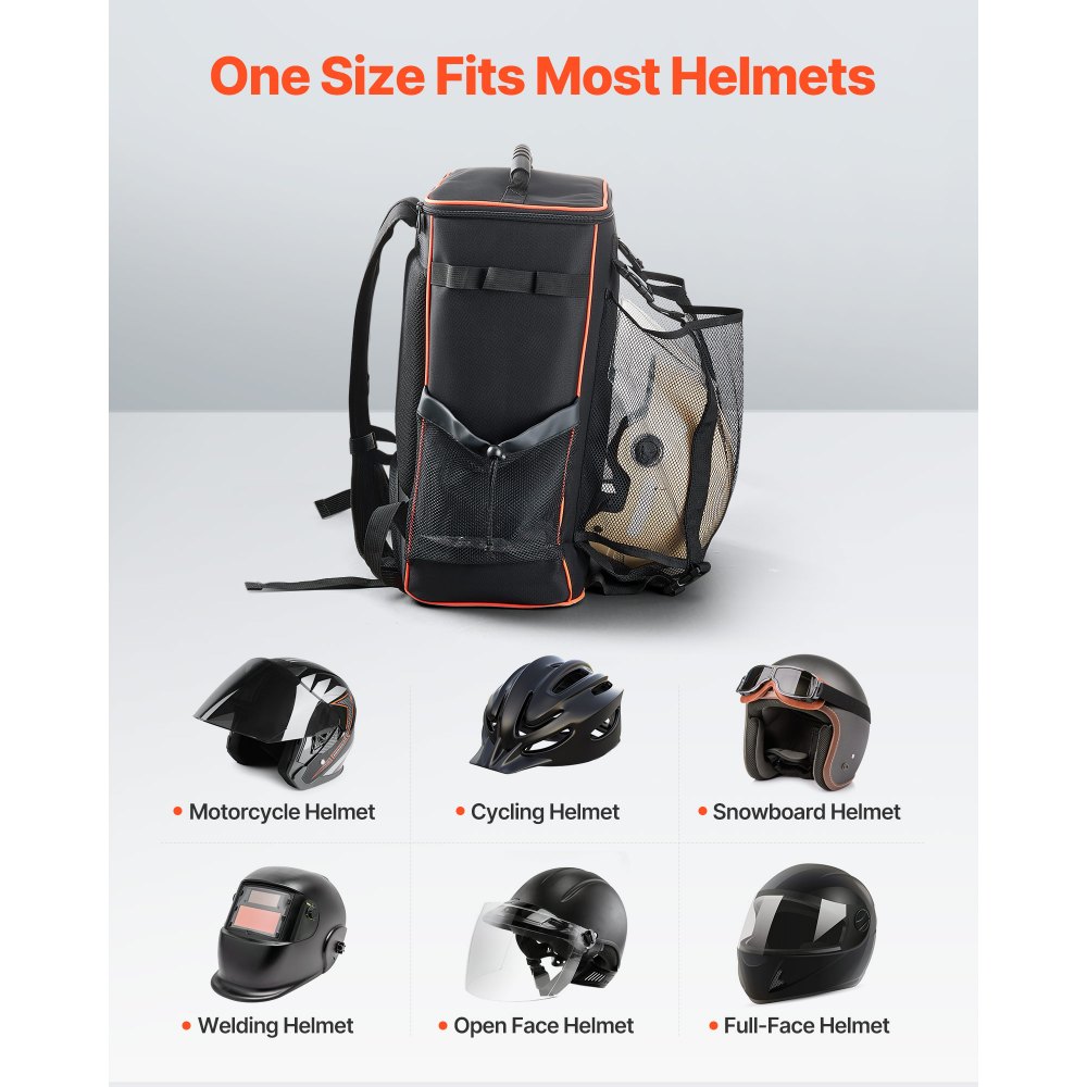 VEVOR Welding Backpack, 35.6L Welder Backpack for Tools and Helmet, 600D Polyester Extreme Gear Pack with Helmet Catch Bag, Multi-Purpose Gear Storage Bag for Welding, Outdoor Camping, Mountaineering