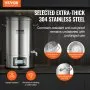VEVOR roestvrijstalen bierbrouwsysteem ketel 35 L, ketel voor het brouwen, thuisbrouwaccessoires voor bier, bierbrouwapparaatset inclusief glazen deksel, handvat, kraan, elektronisch bedieningspaneel commercieel
