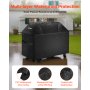 VEVOR Grill Cover, 52 inch BBQ Covers for Outdoor Grills, Waterproof, Fade Resistant, Weather Resistant Heavy Duty 600D Polyester, Easy On/Off, with Hook-and-Loop Straps, Black