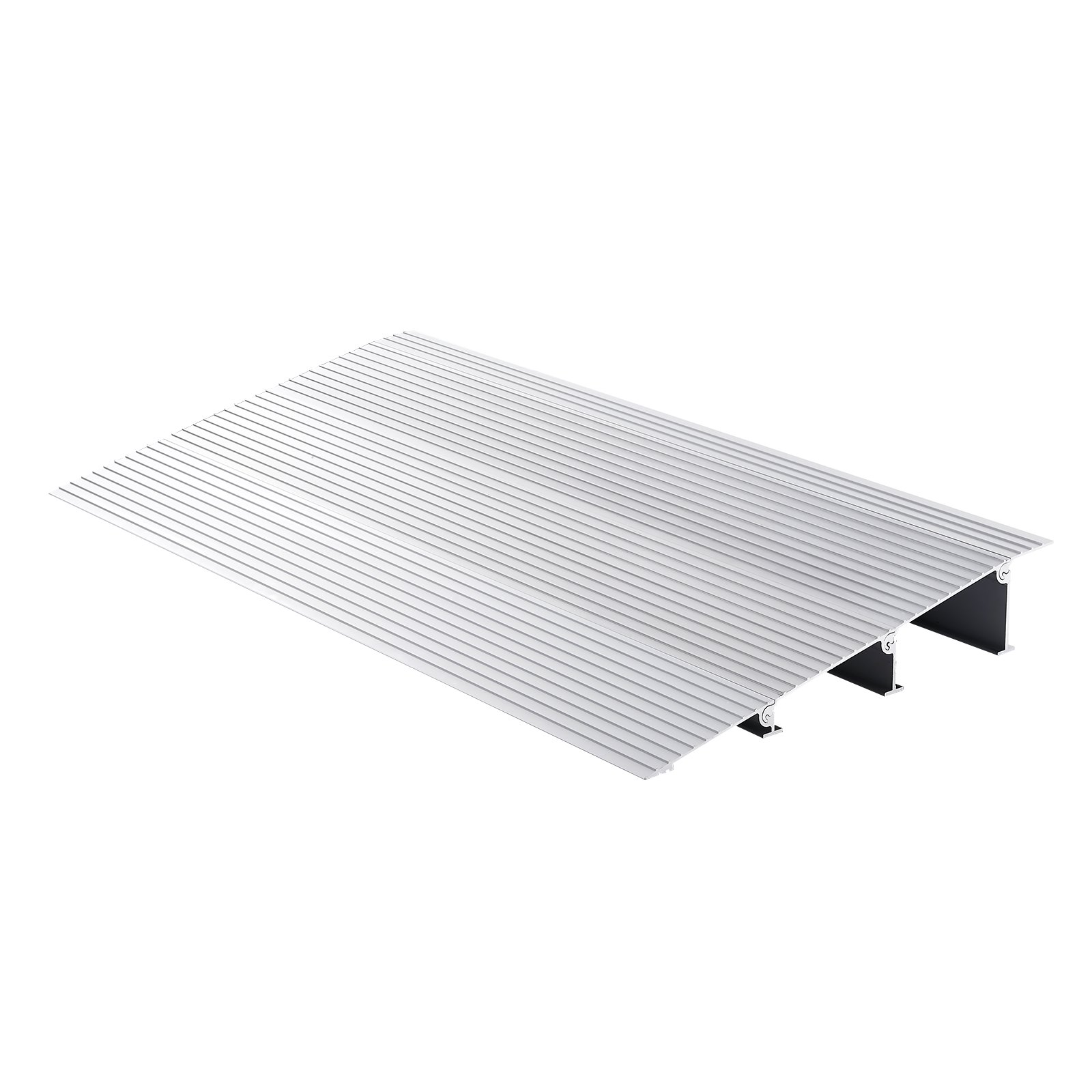 VEVOR Door Threshold Ramp, 3" Rise, 800 lbs Load Capacity, Door Ramp for Wheelchairs, Aluminum Threshold Ramp for Doorways, Adjustable Modular Threshold Ramp for Wheelchairs, Scooters, Power Chairs