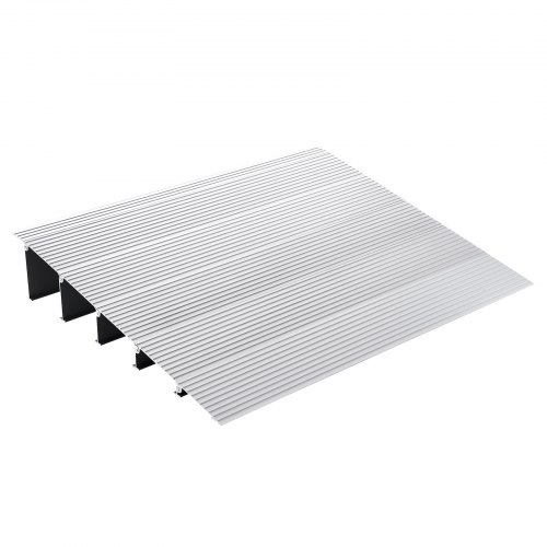 VEVOR Deurdrempelhelling 69 x 86,4 x 12,7 cm Rolstoelhelling 362,8 kg Draagvermogen Aluminiumlegering Stoephelling Modulair ontwerp Drempelhelling Antislip aluminium oprijplaat Oprijplaat