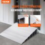 VEVOR Instaphelling 27" x 34" x 6" Rolstoelhelling 800 lbs Draagvermogen Toegangshelling van aluminiumlegering Stoeprand Modulair ontwerp Drempelhelling Antislip aluminium oprit